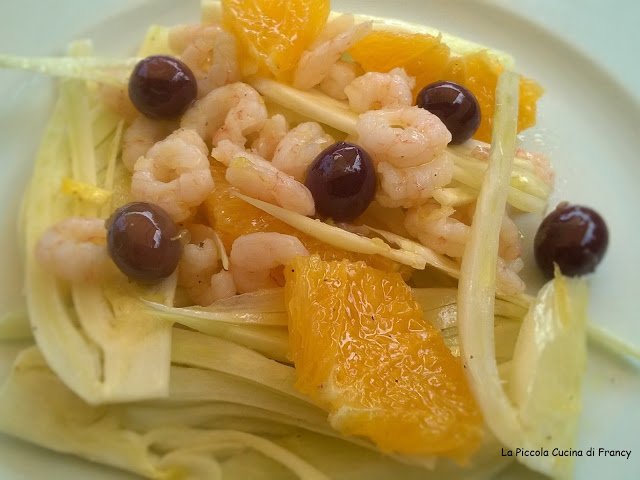 Insalata siciliana con gamberetti